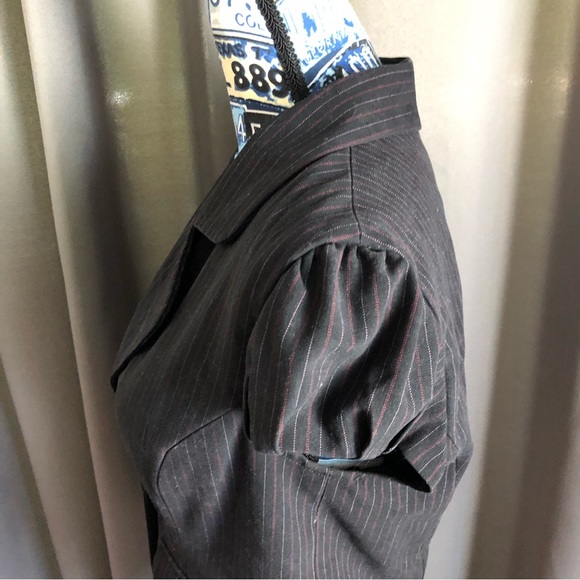 AGB Cap Sleeve Jewel Button Front Blazer Jacket - Picture 10 of 13